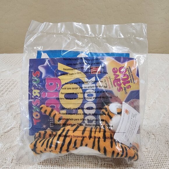 NIP - 2001 McDonalds Happy Meal Toy: ToysRUs Animal Alley SABLE TIGER CAT #4 - Picture 5 of 5